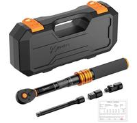 ss shovan 1/4" Chiave Dinamometrica Bici 3-25Nm, 72 Denti, Include adattatore da 1/4" a 3/8", giunto cardanico ed estensione da 100 mm, Kit Chiavi Dinamometriche Portatile per Bicicletta