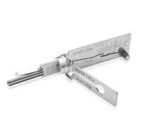 SS001 Pro Lock Pick Tool 2 in 1 Pick and Decoder Tools, SS001 Pro Stainless Steel Ke/y Decoder, Loc/k Picking Kit per principianti, in acciaio inox K/ey Dec/Oder, Master Ke/y Set, L/ock Set per auto