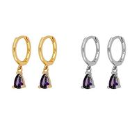 SS1 2pcs 925 Sterling Silver Bling colorato zircone Woman Cesare Earring per il fidanzamento di San Valentino Regalo sospeso pendientes Fine gioielli TL0419