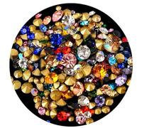 SS2-SS45 mix colore cono vetro strass chatons pietra punta posteriore strass nail art gemma creazione di gioielli diamante -ss38 8mm 36p