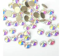 SS3~SS50 AB Strass Hotfix Retro Piatto Stirabile Strass Pietre di Hotfix per Decorazione di Indumenti in Tessuto - Oro AB-ss20 1440 pezzi