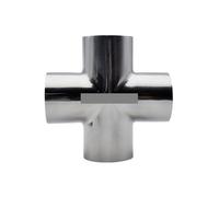 SS304 4-Way Cross Splitter 45mm OD Butt Welding Fitting for Homebrew Beer Wine Liquor