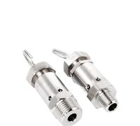 SS304 Pressure Relief Valves 1/4" 1/2" Male Pressure Release Valves 0.5-10Bar Mini Air Release Valves NPT/BSPT Male Food Grade(NPT_5 BAR)