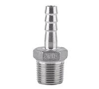 SS304 Raccordo Tubo Filettato Maschio Connettore Bobina Tubo Flessibile in Acciaio Inossidabile BSP(3/8=*8mm)