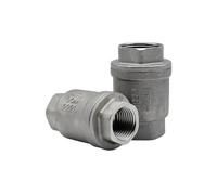 SS304 SS316L Stainless Steel Vertical Check Valve 1/4" 3/8" 1/2"3/4" 1" 2" BSP Female thread Water Pipe One-way Valve DN15/20/32(1/4",SS304)