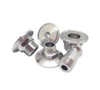 SS304 Tri terminale NPT maschio terminale adattatore in acciaio inossidabile connettori NPT maschio 1/10,2 cm-2,5 cm (TC 50,5 x 0,25 pollici)