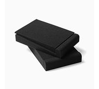 SS5 - Cuscinetti isolanti per monitor da studio, in schiuma acustica ad alta densità, inclinati, da tavolo e da scrivania, per altoparlanti da scaffale di medie dimensioni, previene le vibrazioni e si