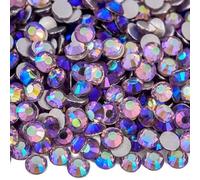 SS6-SS30 Colori Viola Strass Non Hot Fix Cristalli Glitter Flatback Strass di Vetro Pietre Preziose per Decorazione Nail Art - Ametista Leggera AB - Dimensioni Miste 1440 Pezzi
