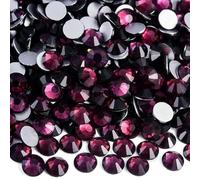 SS6-SS30 Colori Viola Strass Non Hot Fix Glitter Cristalli Flatback Strass di Vetro Pietre Preziose per Decorazione Nail Art-Dk.ametista-Mix Size 1440 pezzi