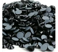 SS6-SS30 Nuovissimi cristalli AB migliori strass termoadesivi, strass di vetro termoadesivi strass da stirare decorazioni per cucito e tessuti-nero-ss30 288 pezzi