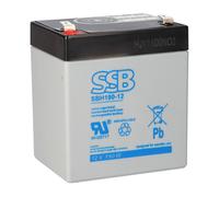 SSB Piombo Batteria AGM SBH 190-12 6,3Mm Faston - 12V 5,1Ah 169W