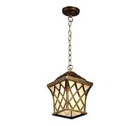 SSBHDM Lampadario Da Esterno Impermeabile Lampadario Da Giardino In Stile Europeo Lampada A Sospensione Lampada A Sospensione In Lega Di Alluminio Pressofuso Paralume In Vetro E27 Apparecchio Di Illum