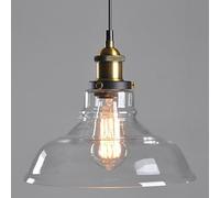 SSBHDM Paralume a sospensione in vetro stile industriale retrò, lampada a sospensione a soffitto con montaggio a incasso, lampadario a testa singola con base E27, studio, soggiorno, cucina, apparecchi