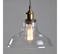 SSBHDM Paralume creativo per lampada a sospensione in vetro a forma di cappello, lampadario in stile industriale nordico, lampada a sospensione a testa singola con base E27, apparecchi di illuminazion