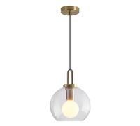 SSBHDM Paralume per lampada a sospensione in vetro trasparente stile semplice, lampadario a testa singola con base E27, apparecchi di illuminazione a soffitto, lampada a sospensione per decorazione de