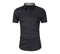 SSBZYES Camicie da Uomo, Camicie a Maniche Corte da Uomo, Top Estivi da Uomo, Camicie a Fondo, Abbigliamento Formale da Uomo di Fascia Alta, Camicie da Uomo No Stiro