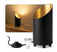 SSC-LUXon AUREVA Uplight Lampada da tavolo - con fourSTEP GU10 LED 5 W bianco caldo dimmerabile tramite interruttore - piccola lampada da terra per soggiorno