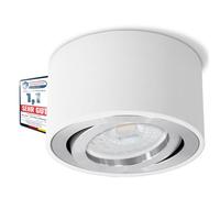 SSC-LUXon CELI-1W - Lampada da incasso a LED rotonda, faretto piatto orientabile, con LED FourSTEP da 5 W, luce bianca neutra, dimmerabile, senza dimmer in 4 livelli