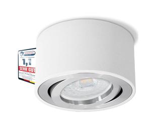 SSC-LUXon CELI-1W - Lampada da incasso a LED rotonda, faretto piatto orientabile, con LED FourSTEP da 5 W, luce bianca neutra, dimmerabile, senza dimmer in 4 livelli