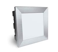 SSC-LUXon® lampada da parete a LED Piko-LQ, faretto quadrato da incasso, protezione dall'acqua IP65, per esterni, 230 V, 3,5 W, colore bianco caldo