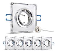 SSC-LUXon MIRELLA - Faretto a LED da incasso orientabile quadrato in vetro specchio, set