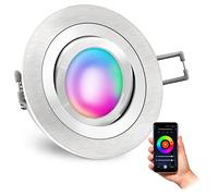 SSC-LUXon RF-2 Smart Faretto da incasso extra piatto e orientabile, con lampada CCT Smart RGB intercambiabile (compatibile con Alexa, Siri & Google)