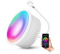 SSC-LUXon Smart Home WiFi - Modulo lampada LED piatto RGB CCT compatibile con Alexa, Siri & Google, dimmerabile, controllo app e vocale, RGB e bianco