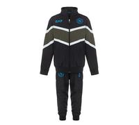 SSC Napoli EA7 Tuta Estiva Nylon Jr. Blu Navy, EA7 Prodotto Ufficiale, Tuta Senza Cappuccio Calcio 2024/2025, 4 anni