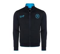 SSC Napoli Felpa Rappresentanza Blu, EA7, Prodotto Ufficiale, Logo SSCN, chiusura zip, tasche laterali, S