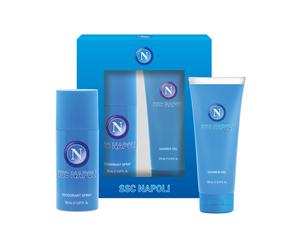 SSC Napoli Gel Doccia 200 ml + Spray Deodorante - Set Detergente e Deodorante