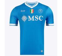 SSC NAPOLI Maglia Gara Home, Azzurra, EA7 Prodotto Ufficiale, Maglia Calcio 2025/2026, L