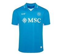 SSC Napoli Maglia Gara Home Junior, EA7 Prodotto Ufficiale, Maglia Ufficiale Calcio Bambini 2024/2025-10 Anni