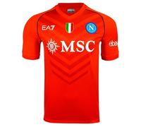 SSC Napoli Maglia Gara Portiere Away, EA7, Gialla, Prodotto Ufficiale, Scudetto Tricolore, Tessuto Tecnico Dry Touch, 2023/2024, XL