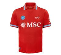 SSC NAPOLI Maglia Gara Third Authentic Rosso 2026/2027, Prodotto Ufficiale, Taglia 5XL