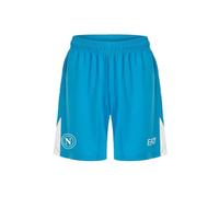 SSC NAPOLI Pantaloncino Gara Azzurro, EA7 Prodotto Ufficiale, Shorts Calcio Adulto 2024/2025 - L