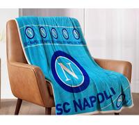 Coperta plaid in pile agnellato prodotto ufficiale SSC Napoli 130 x 150 cm