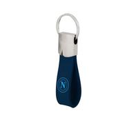 SSC Napoli Portachiavi in Gomma e Metallo con Logo Napoli e Scritta SSCN, Blue Navy