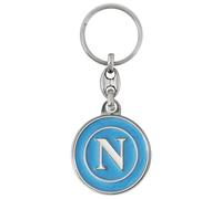 SSC Napoli Portachiavi in Metallo Smaltato con Logo Bianco su Fondo Celeste