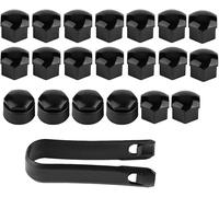 SSCOR 20pcs Copri Bulloni Auto per V-olvo XC40 2019-2022,Coperchio di Protezione della Vite del Mozzo Dell'Auto Ricambi Auto Antifurto,Construmento di Rimozione,A-Black-21mm