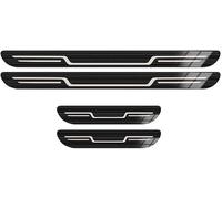 SSCOR 4 Pezzi Battitacco Auto per Audi S3 Sportback (8Y) 2020-2025,Anti-Graffio e Anti-Usura Protezione Soglia Porta,Adesivi Styling Accessori per Auto,A/Black Titanium Brushed