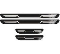 SSCOR 4 Pezzi Battitacco Auto per Audi S3 Sportback (8Y) 2020-2025,Anti-Graffio e Anti-Usura Protezione Soglia Porta,Adesivi Styling Accessori per Auto,A/Black Titanium Brushed