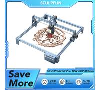 Ssculfun S9 Pro 10W doppio incisore Laser, 0.06mm alta precisione, 15mm legno 10mm taglio acrilico, 400*410mm 100-240V AC, 50/60HZ