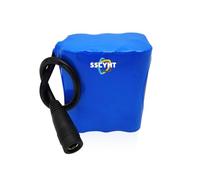 SSCYHT 11.1v6.4ah, Batteria agli ioni Litio CC 12V 11,1V 2,5Ah 3,2Ah 5Ah 6,4Ah 7,5Ah 9,6Ah 10Ah 12,8Ah Batteria Litio Ricaricabile con Spina CC per Radio/Luce Pesca/Auto RC/Striscia Luminosa a LED