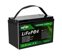 SSCYHT ,12.8v100ah, Batteria LiFePO4 12V 100Ah 120Ah con BMS Intelligente da 100A Integrato Batteria Litio Backup per Motori da traina trolling Motor 12,8V Camper imbarcazioni Nautica