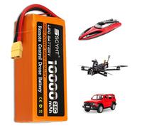 SSCYHT 22,2 V 6 S Batteria per droni 7,4 V 11,1 V 18,5 V 25,9 V 29,6 V 14,8 V Batteria al litio 25C Batterie Lipo Batterie ricaricabili per modellino di aeroplano con BMS,29.6v10ah 25c