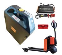 SSCYHT 24V Batteria carrello elevatore elettrico 48V Batteria al litio Batterie sollevatori telescopici 20Ah 50Ah Batterie LiFePO4 per transpallet elettrico PTE15Q,24v20ah with charger