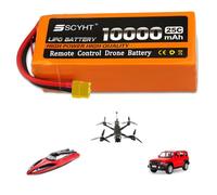 SSCYHT 25C Batteria droni 22,2 V 7,4 V 11,1 V 14,8 V 18,5 V | 25,9 V 29,6 V Batteria al litio 6S 2S 3S 4S 5S 7S 8S Batterie Lipo Batterie di ricambio per aeromodello, BMS integrata