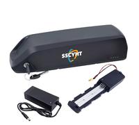 SSCYHT 36v15ah, Batteria Bici elettrica 36V 10,4Ah 13Ah 15Ah 17,5Ah 18,2Ah Batteria agli ioni Litio con caricabatteria BMS Spia Luminosa Blocco Sicurezza Piastra Base a 4 Pin per Motore 0-650W
