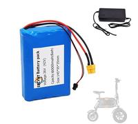 SSCYHT 36v6ah+Charger, Batteria al Litio da 36 V 6 Ah, 36 Volt 6000 mAh, Ricambio per Monopattino Elettrico con Motore da 216 W, con connettore XT60 + Porta SM.