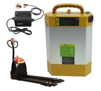 SSCYHT 48V Batteria al litio 24V Batteria per carrelli elevatori elettrici Batterie transpallet elettrici Batterie LiFePO4 per CBD15J-LI2 e CBD20J-LI2 (senza CAN),24v28ah square charger